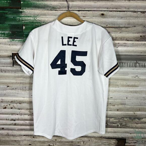 MILWAUKEE BREWERS CARLOS LEE VINTAGE JERSEY YOUTH - Picture 3 of 6